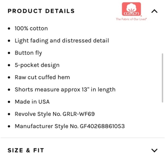 GRLFRND Denim shorts Kerry high rise cuffed distressed light wash raw hem jean - Picture 8 of 12